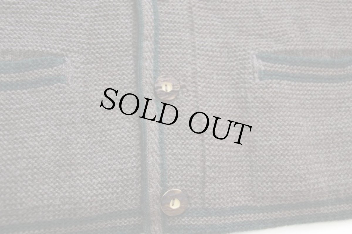 画像5: EU製 St.Peter Trachten ノーカラー チロリアン ウールニット ジャケット グレーブラウン (5)