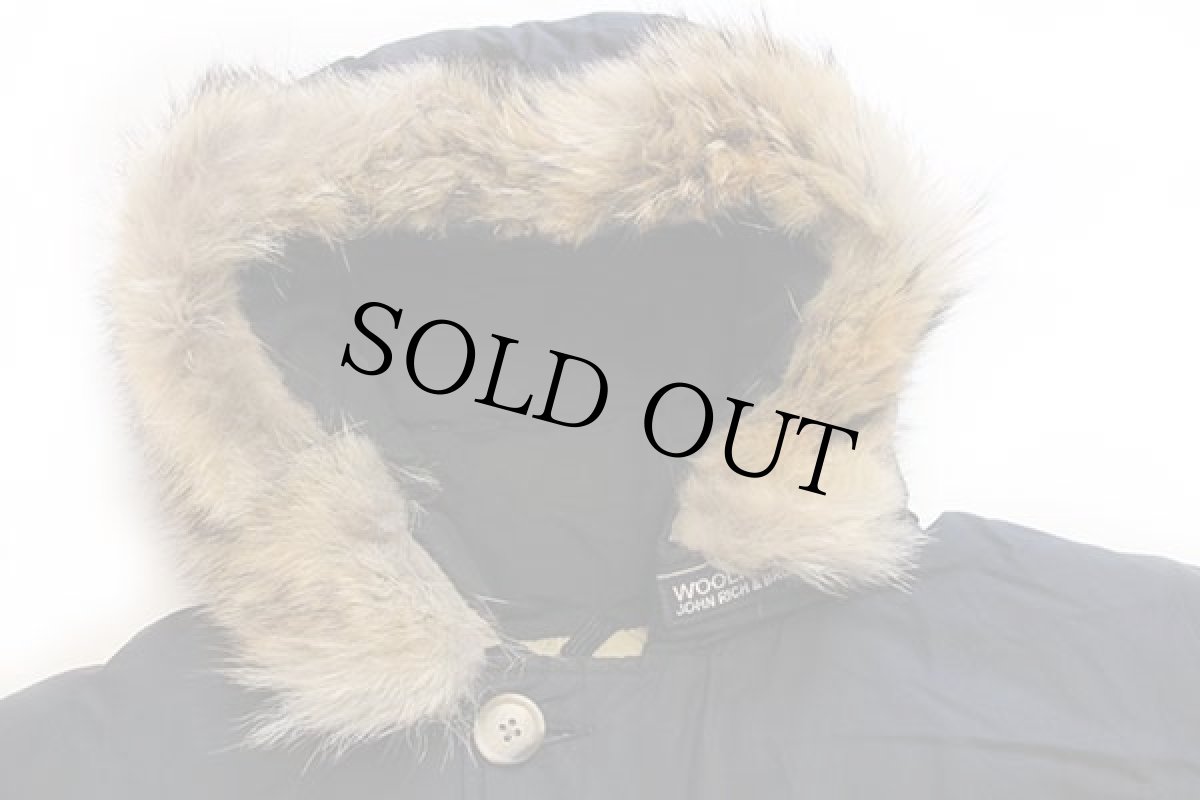 画像3: 00s USA製 WOOLRICH JOHN RICH&BROS. ウールリッチ コヨーテファー アークティックパーカー ダウンコート 黒 M★B-9タイプ (3)