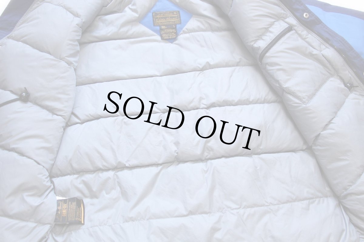 画像5: 90s EddieBauerエディーバウアー ツートン GORE-TEXゴアテックス ナイロン ダウンジャケット 紺×青 L (5)