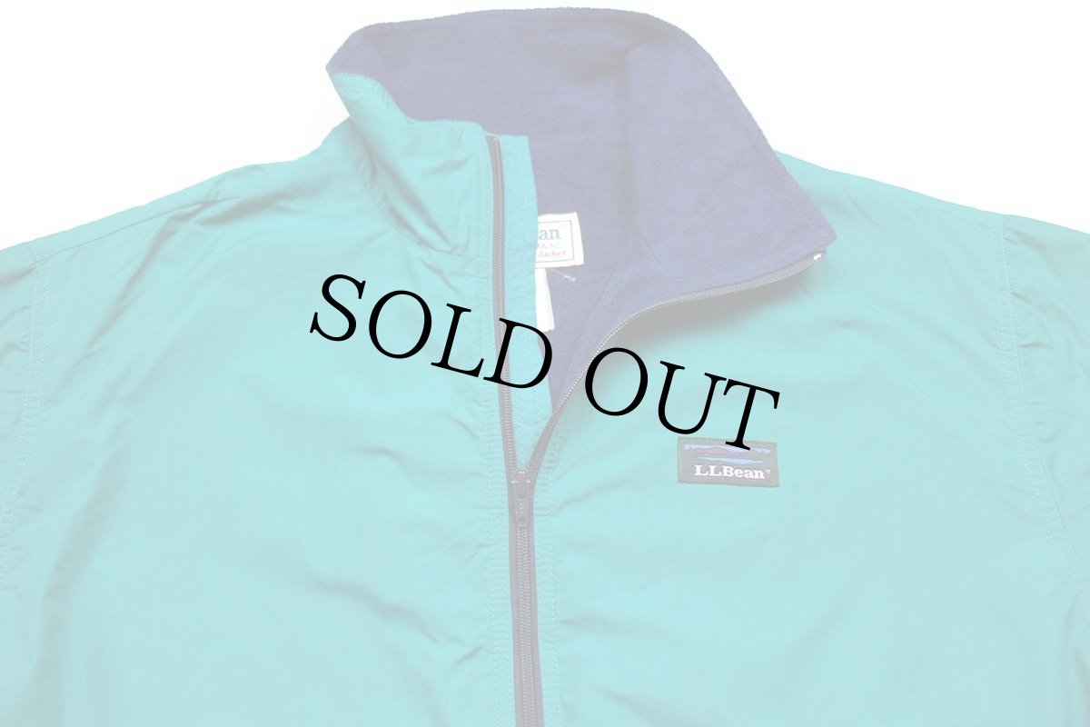 画像3: 80s L.L.Bean Three-Season Jacket フリースライナー ナイロンジャケット エメラルドグリーン (3)