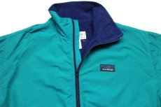 画像3: 80s L.L.Bean Three-Season Jacket フリースライナー ナイロンジャケット エメラルドグリーン (3)