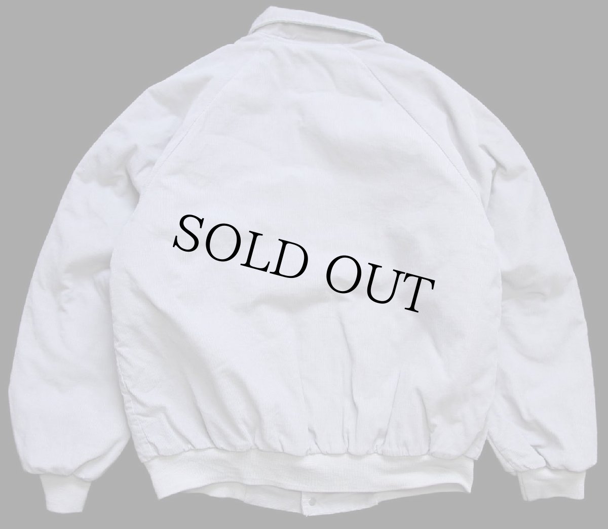 画像2: 90s USA製 HARTWELL UNION PACIFIC RAILROAD マスコット刺繍 キルティングライナー コーデュロイスタジャン グレー (2)