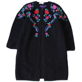h.moser 鹿角ボタン　ノーカラー チロリアン ボイルドウール ジャケット Tyrolean jacket】チロリアンジャケット 鹿の角ボタン ウール混