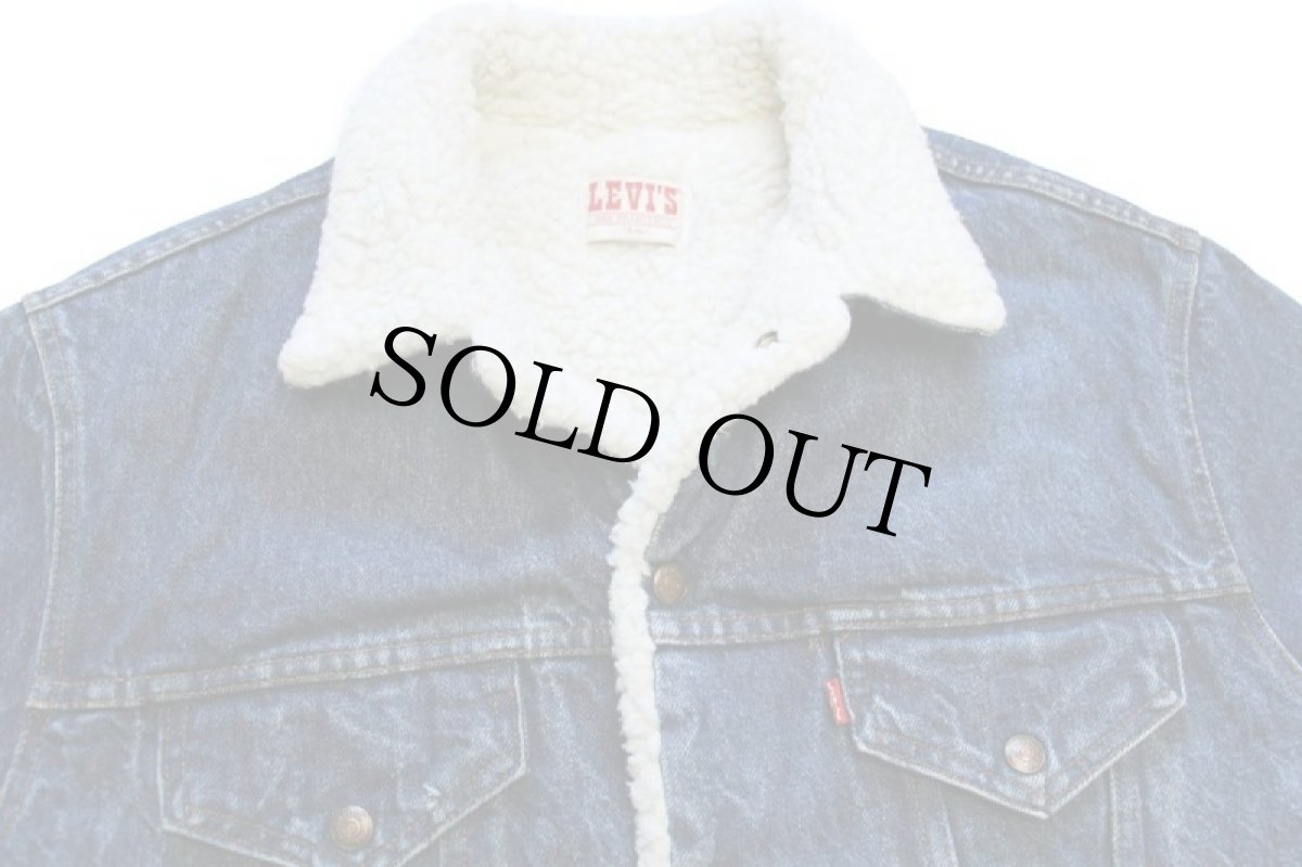 画像3: 80s USA製 Levi'sリーバイス 71608 ボアライナー デニムジャケット 4ポケット 44L (3)