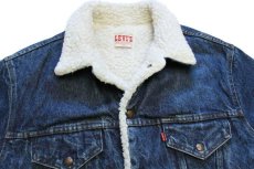 画像3: 80s USA製 Levi'sリーバイス 71608 ボアライナー デニムジャケット 4ポケット 44L (3)