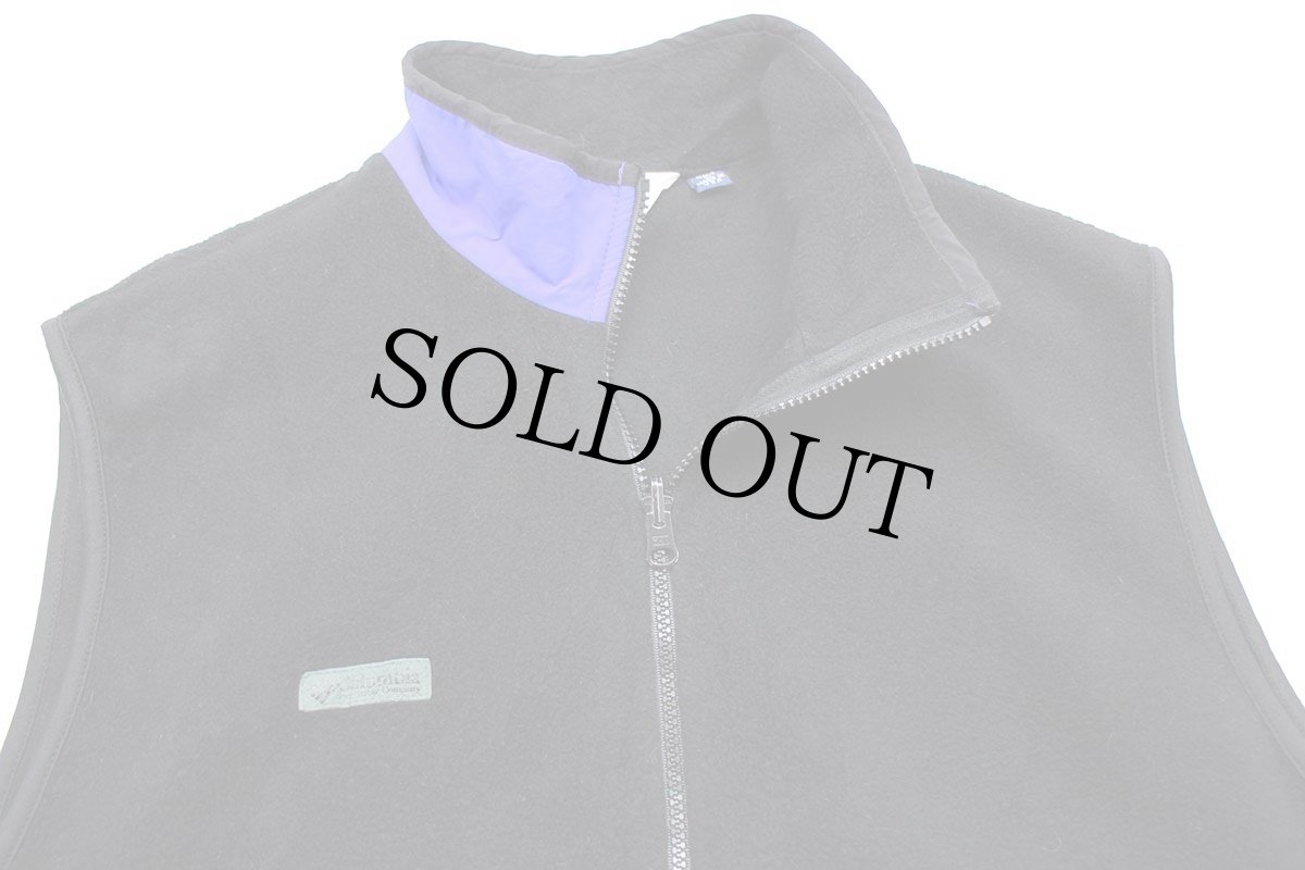 画像3: 90s USA製 Columbiaコロンビア ライナー フリースベスト 黒 L (3)