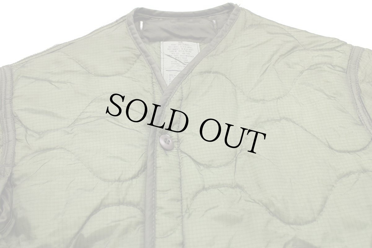 画像3: 80s 米軍 U.S.ARMY M-65 フィールドジャケット ツートン ナイロン キルティングライナー オリーブ S (3)