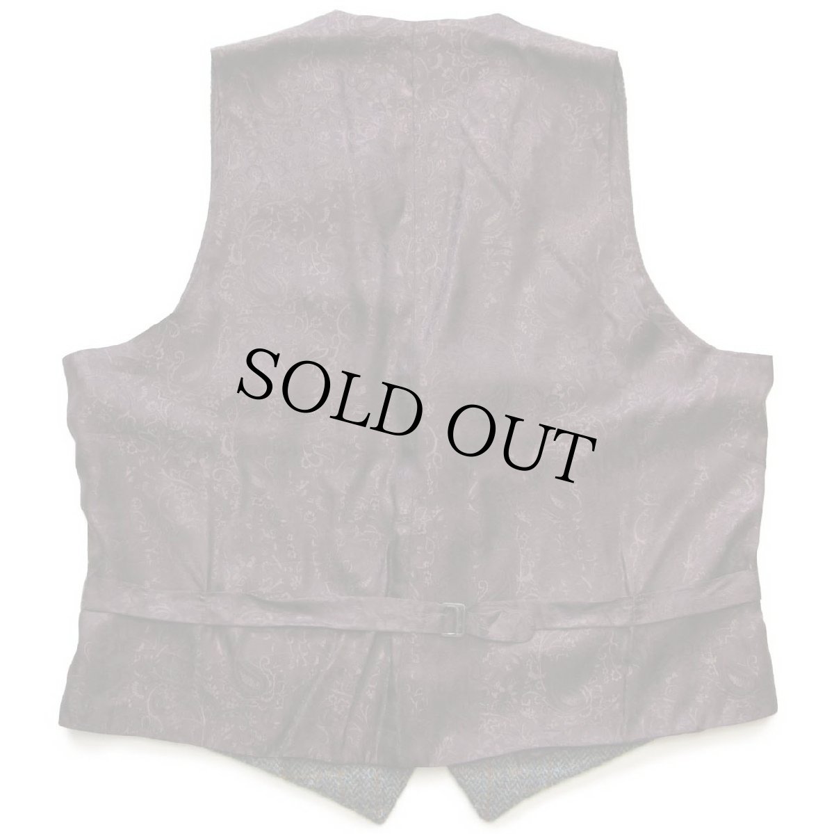 画像2: EU製 Harris Tweedハリスツイード チェック ツイード ウールベスト 44★ジレ (2)