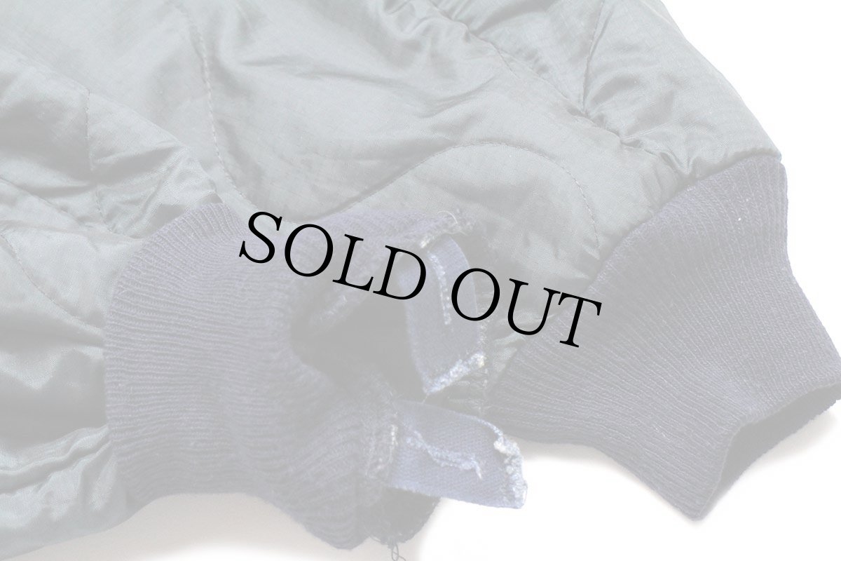 画像7: USA製 ALPHAアルファ パチポケ ナイロン キルティングライナー 紺 XL (7)