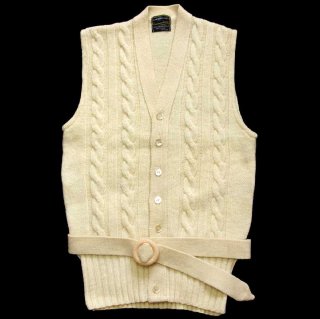 70s USA製 PENDLETONペンドルトン ショールカラー ケーブル編み