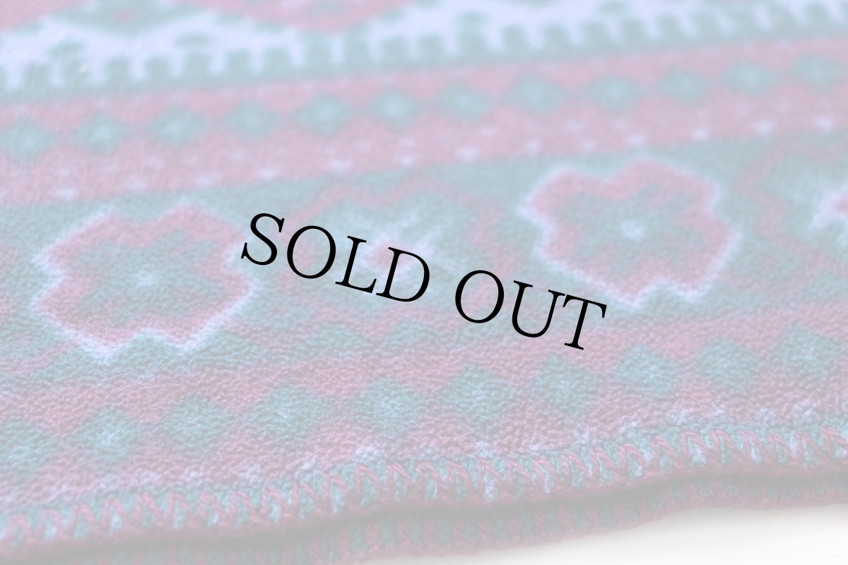 画像6: 00s EddieBauerエディーバウアー 総柄×無地 POLARTEC フリース ブランケット (6)