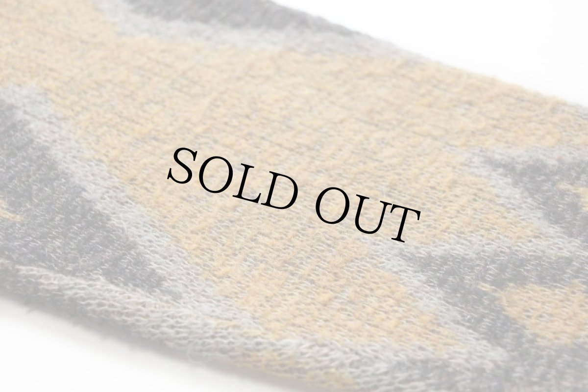 画像7: 70s UNKNOWN ダイヤ柄 ジャガード ウール×モヘヤニット セーター (7)