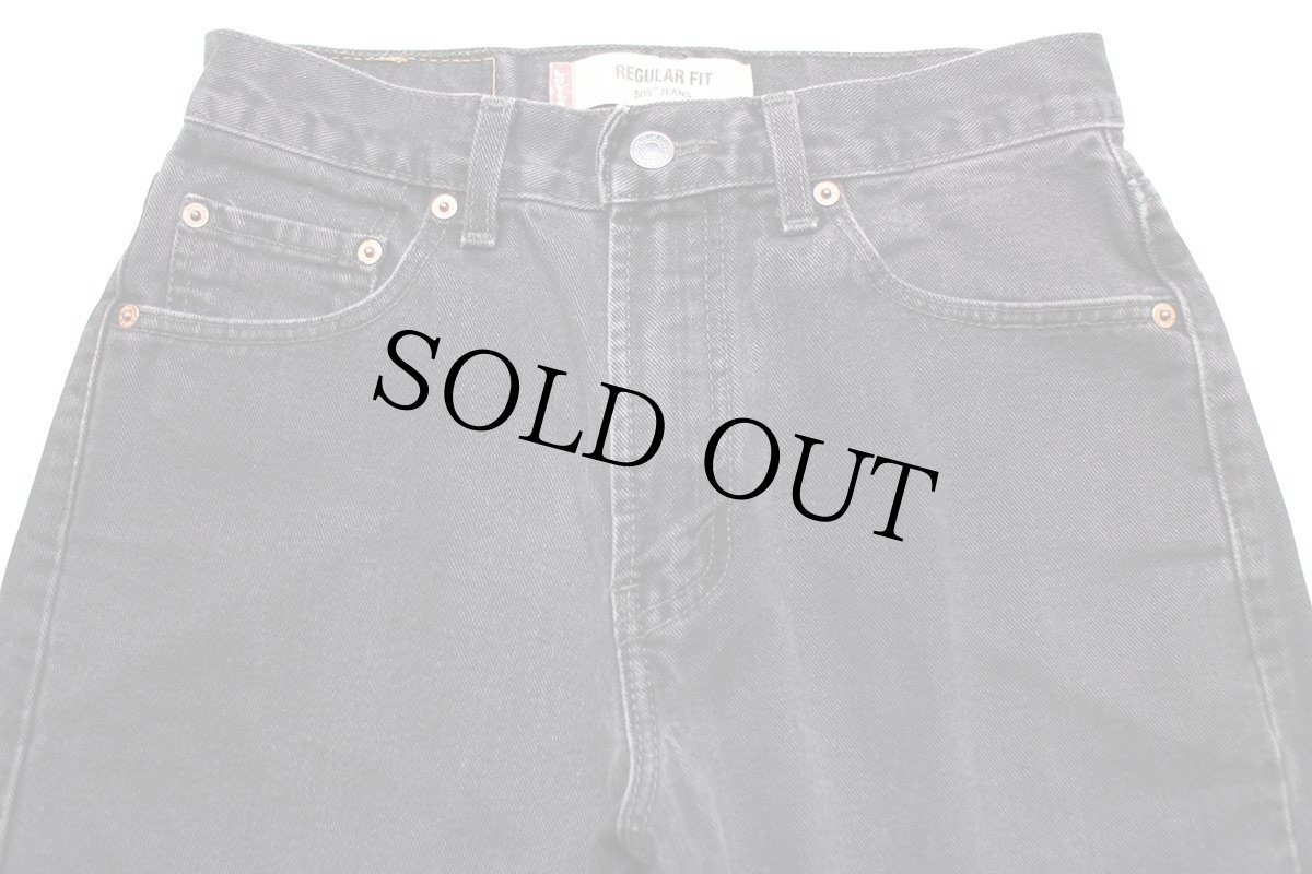 画像4: 00s カナダ製 Levi'sリーバイス 505 ブラック デニムパンツ w29 L30★62 (4)