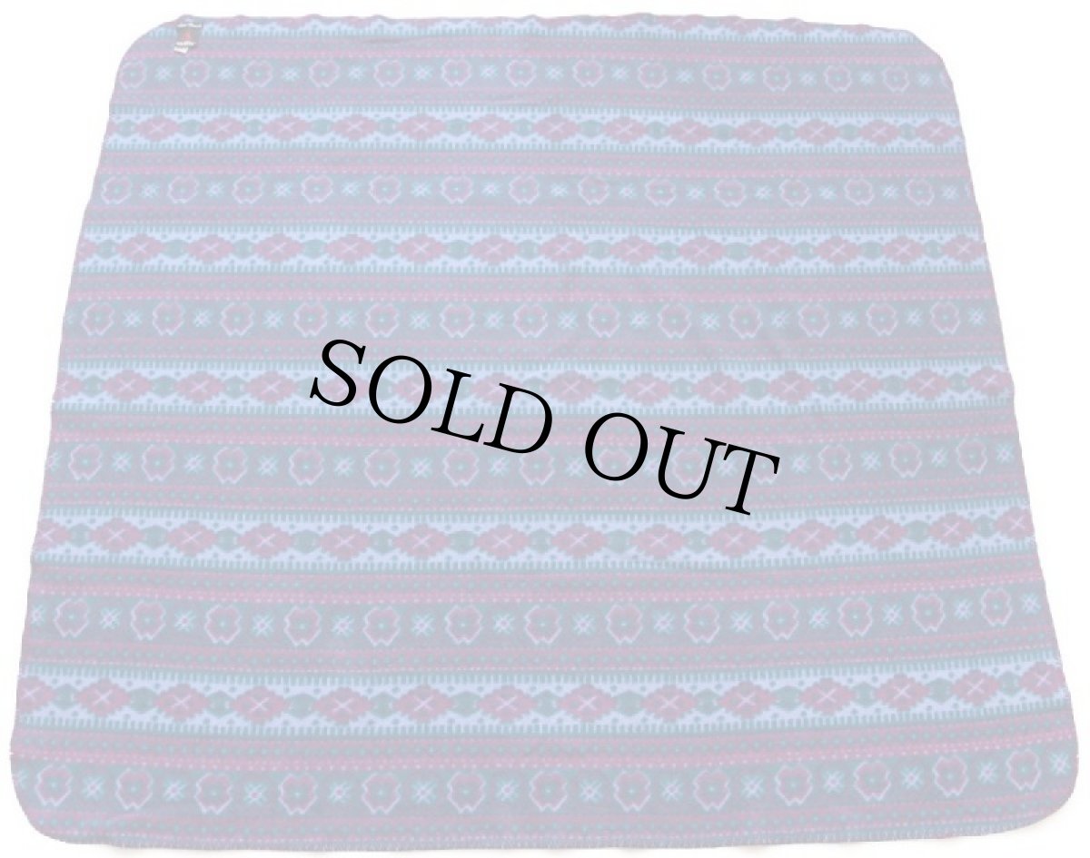 画像2: 00s EddieBauerエディーバウアー 総柄×無地 POLARTEC フリース ブランケット (2)