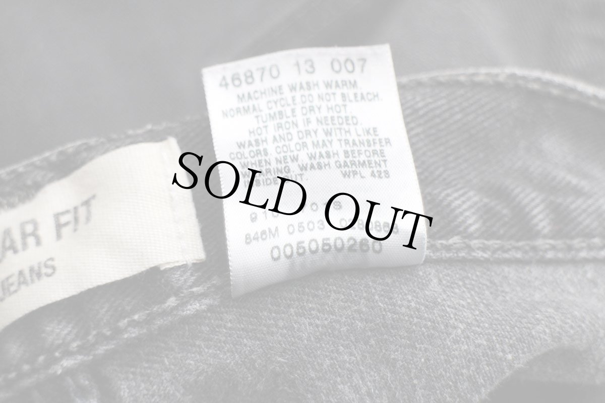 画像7: 00s カナダ製 Levi'sリーバイス 505 ブラック デニムパンツ w29 L30★62 (7)