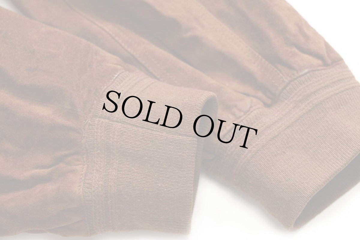 画像7: 90s VERA PELLE A-1タイプ ディアスキン スエード レザージャケット 焦げ茶 54★C (7)