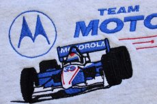 画像5: 90s メキシコ製 Leeリー TEAM MOTOROLA MICHAEL ANDRETTI フォーミュラカー 刺繍 スウェット 杢ライトグレー L (5)