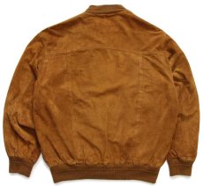 画像2: 90s VERA PELLE A-1タイプ ディアスキン スエード レザージャケット 茶 52★A (2)