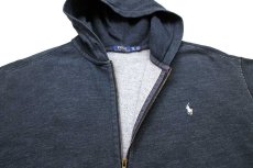 画像3: POLO RALPH LAURENポロ ラルフローレン ワンポイント フード裏サーマル スウェット ジップパーカー 杢ネイビー 4XB★特大 (3)