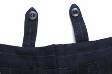 画像8: ビンテージ UNKNOWN ワンタック ストライプ スラックス ツイード ウールパンツ w36 (8)