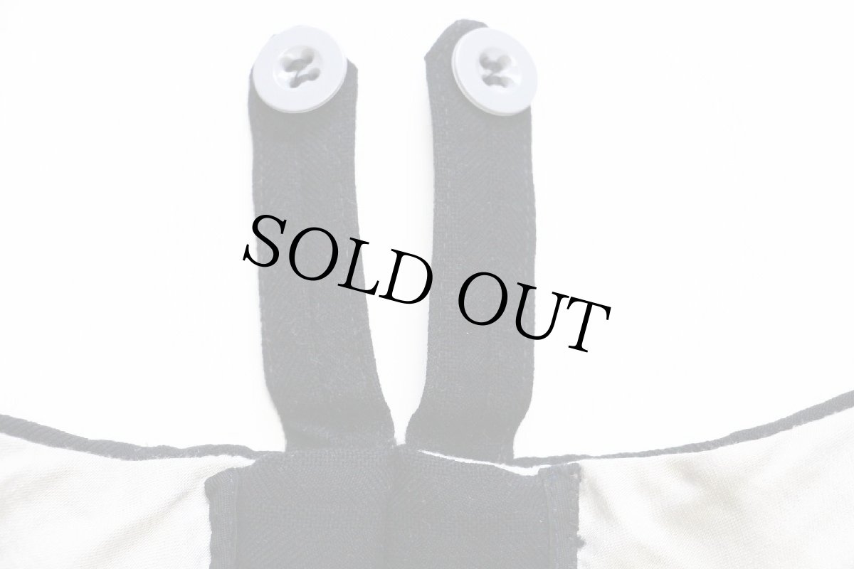 画像9: ビンテージ UNKNOWN ツータック 織り柄 ストライプ スラックス ウールパンツ 黒 w31 (9)