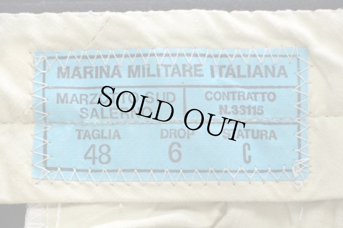 画像6: デッドストック★70s イタリア軍 ワンタック メルトン ウールパンツ 濃紺 48★A (6)