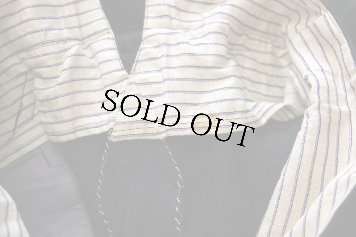 画像8: 40s UNKNOWN シンチバック ドレス ウールパンツ 黒 w30 (8)