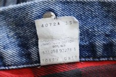 画像5: 80s USA製 Levi'sリーバイス 70417 バッファローチェック ネルライナー ケミカルウォッシュ デニムジャケット 4ポケット★アシッド (5)