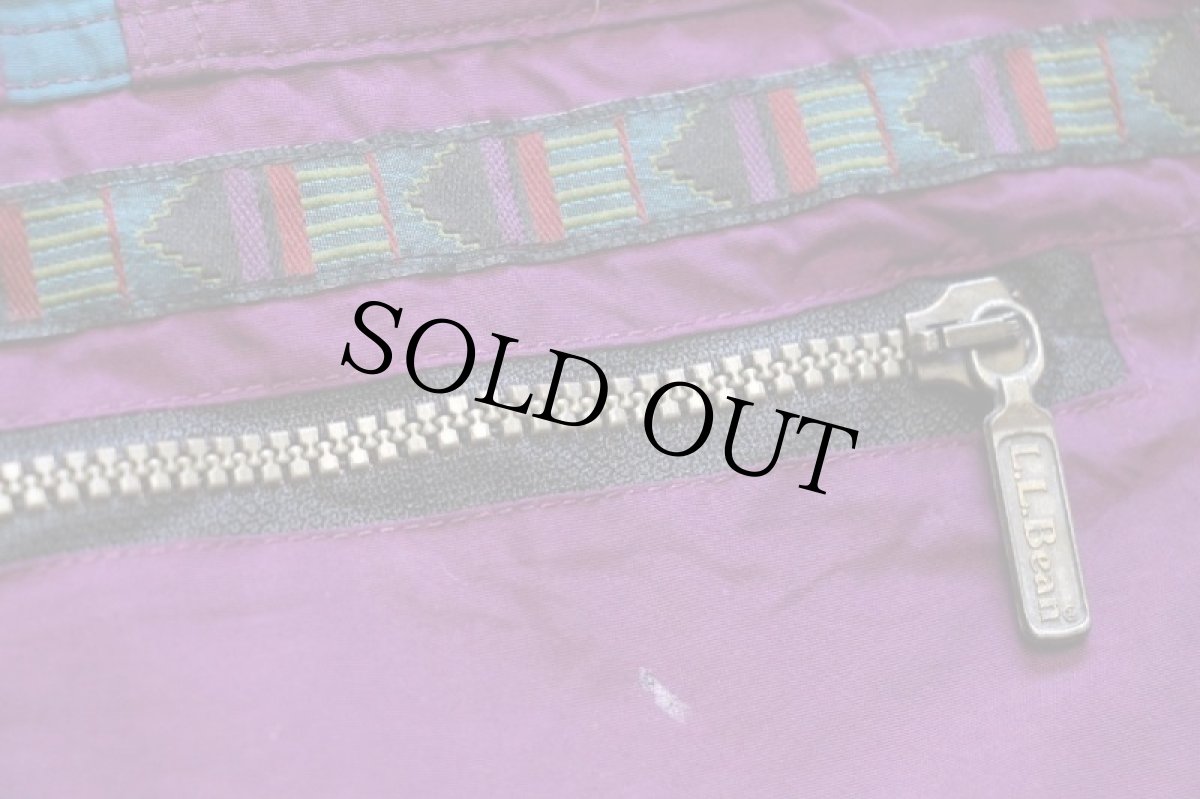 画像5: 80s USA製 L.L.Bean チロリアンテープ マルチカラー ナイロン アノラックパーカー L-L (5)