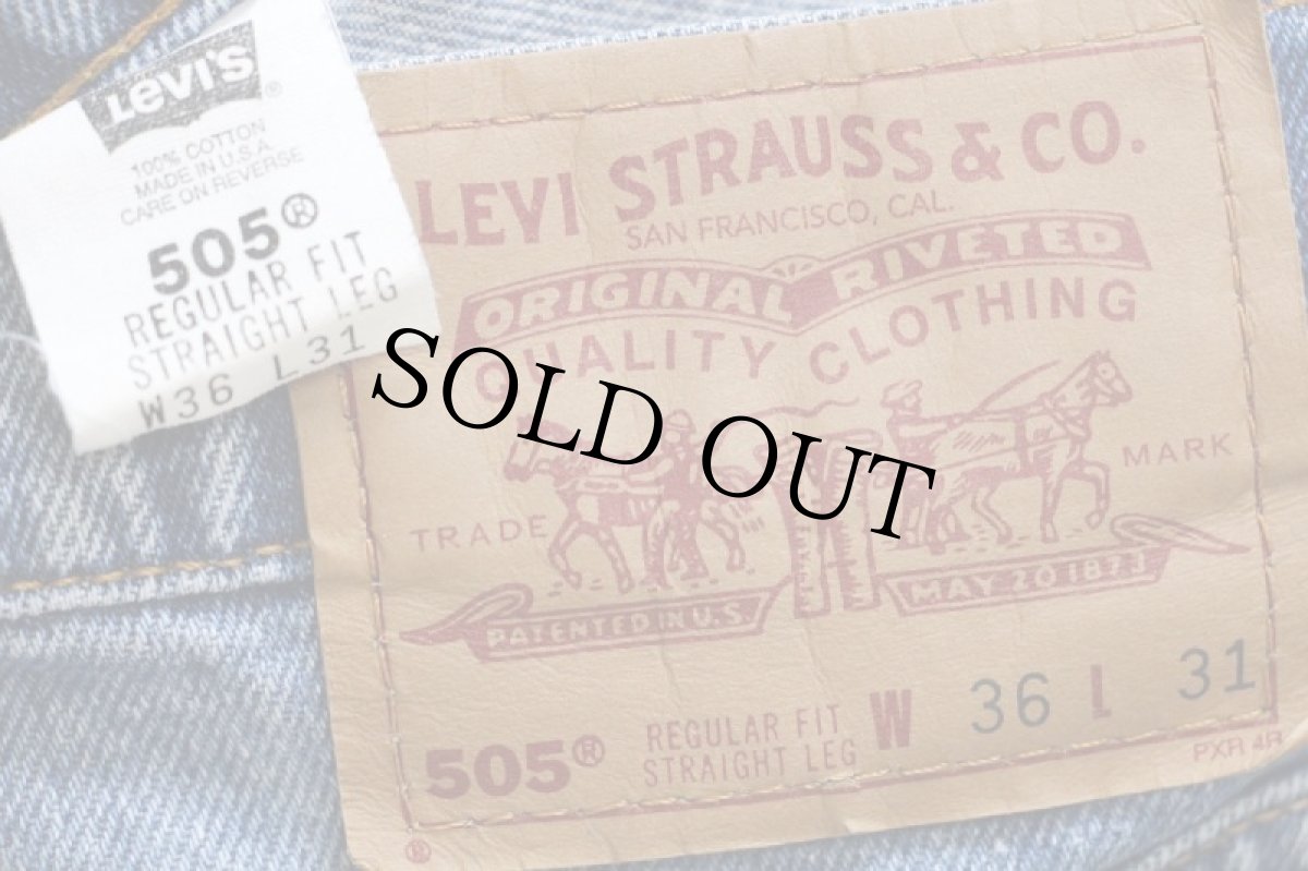 画像6: 90s USA製 Levi'sリーバイス 505 デニムパンツ w36 L31★127 (6)