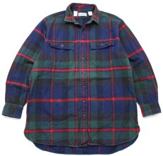 画像1: 90s L.L.Bean CHAMOIS CLOTH SHIRT タータンチェック コットン シャモアクロスシャツ L-T (1)