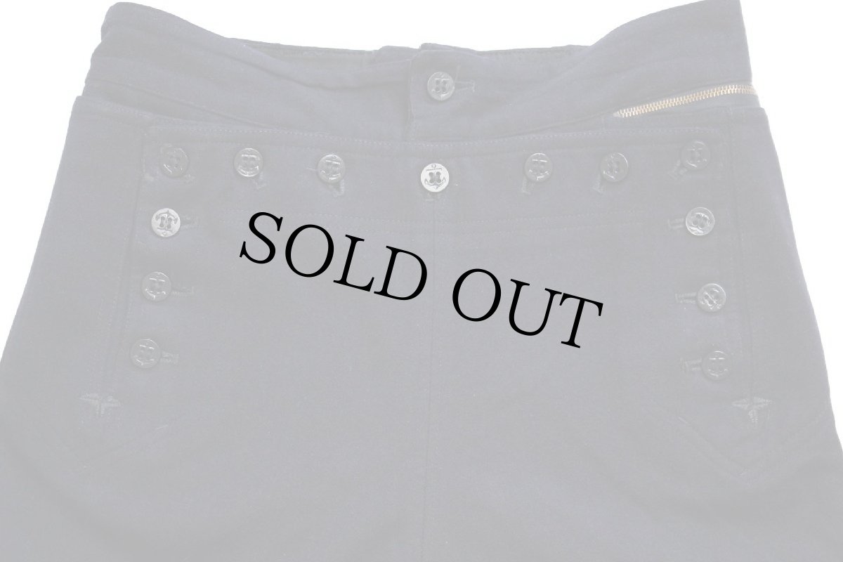 画像4: 40s 米軍 U.S.NAVY NAVAL メルトン ウール セーラーパンツ カスタム 濃紺 w28 (4)