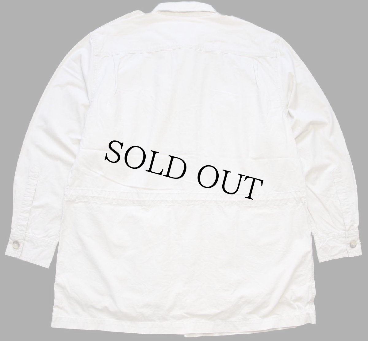 画像2: 80s BANANA REPUBLICバナナリパブリック コットン サファリジャケット ライトベージュ XL★特大 (2)