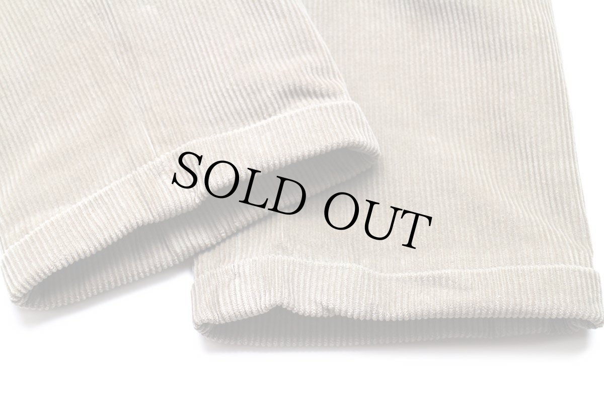 画像8: 90s L.L.Bean ツータック 太畝 コーデュロイパンツ ベージュ w34 (8)