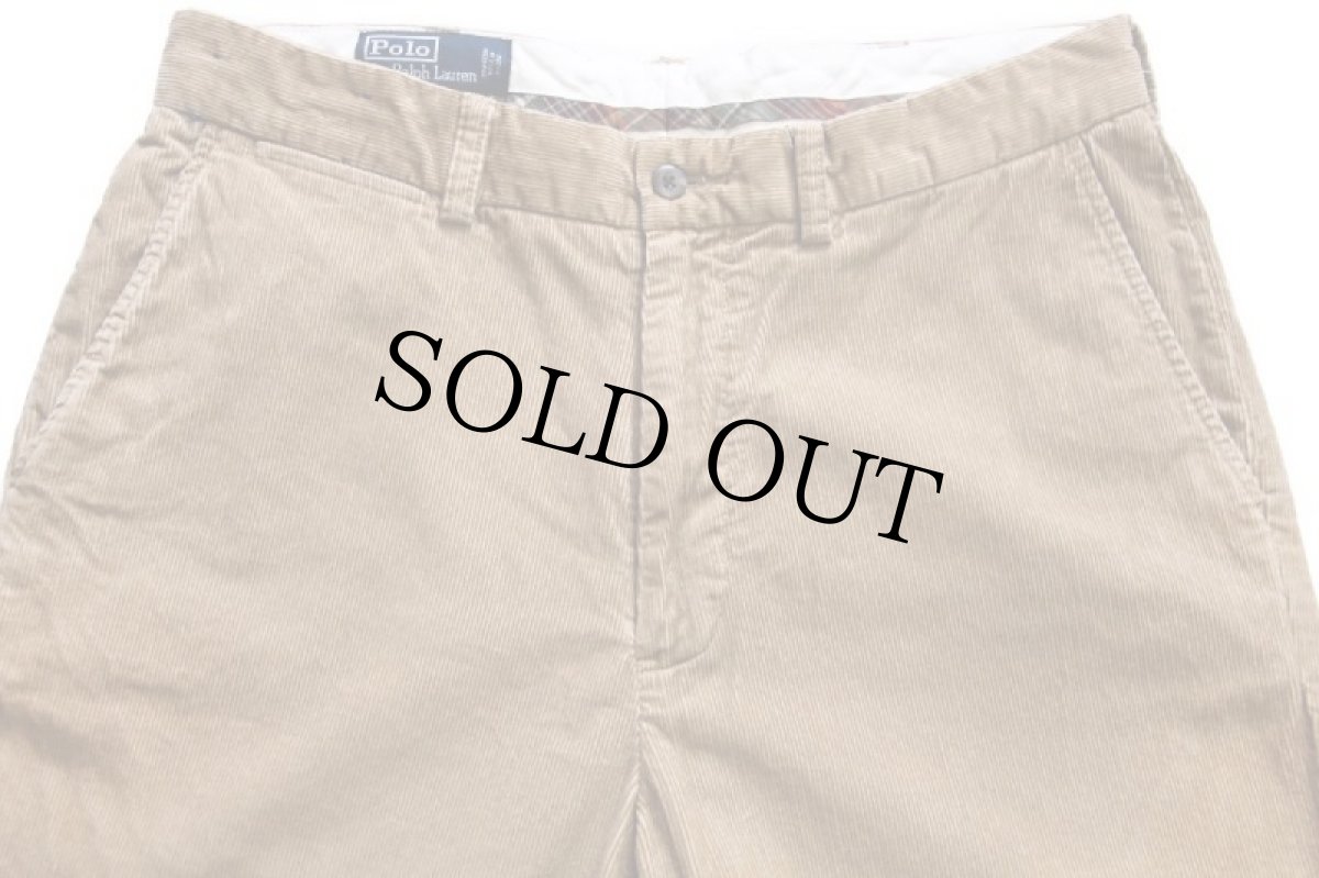 画像4: 00s ポロ ラルフローレン PROSPECT PANT コットン コーデュロイパンツ 薄茶 W34 L32★スラックス (4)
