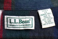 画像4: 90s L.L.Bean CHAMOIS CLOTH SHIRT タータンチェック コットン シャモアクロスシャツ L-T (4)