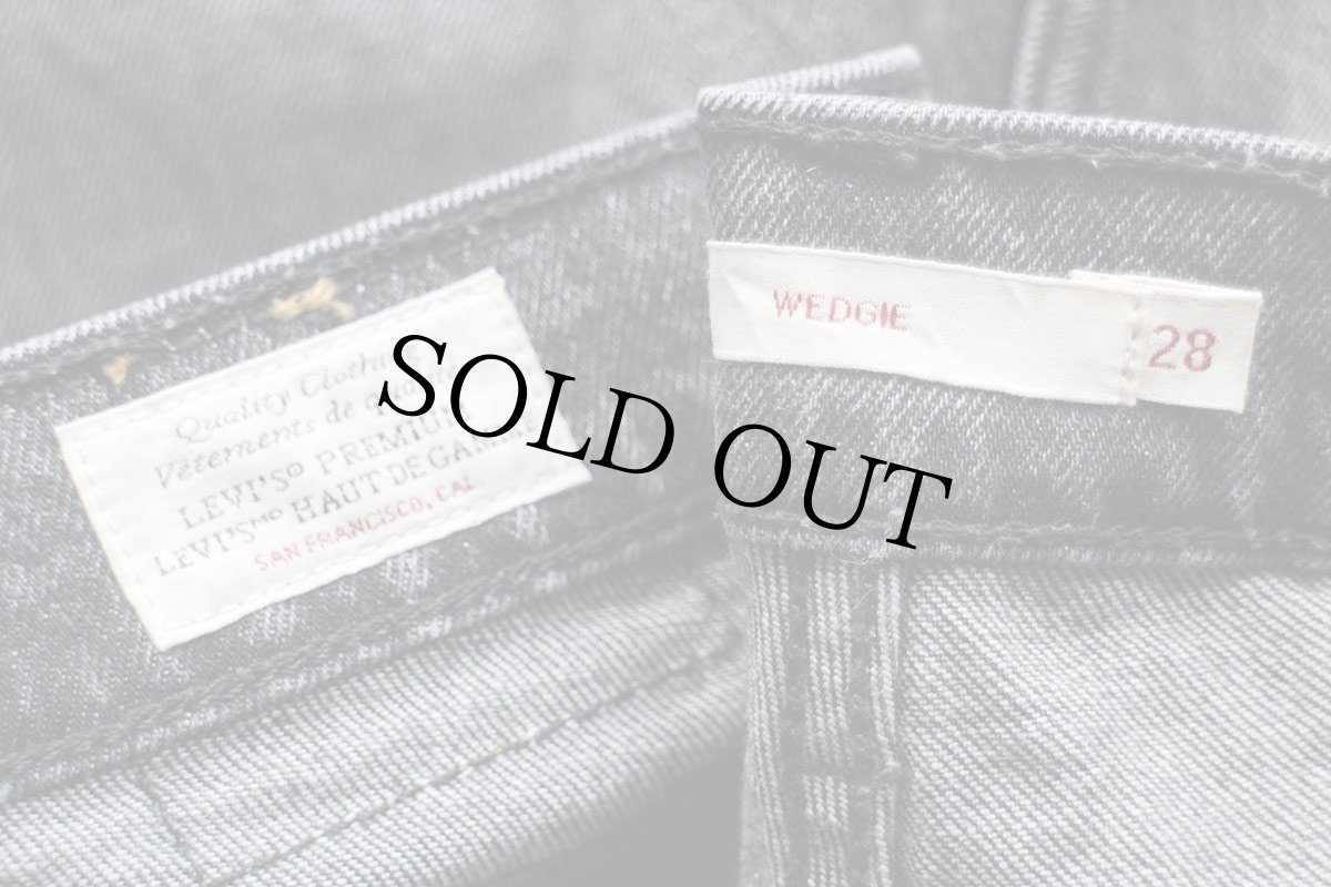 画像7: LEVI'Sリーバイス PREMIUM WEDGIE 22861 BIGE ストレッチ ブラック デニムパンツ 28 (7)