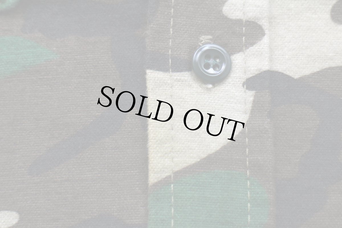 画像6: 80s USA製 DEERSKIN ウッドランドカモ コットン シャモアクロスシャツ M (6)