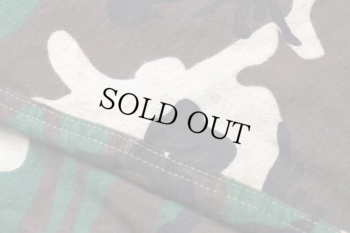 画像7: 80s USA製 DEERSKIN ウッドランドカモ コットン シャモアクロスシャツ M (7)