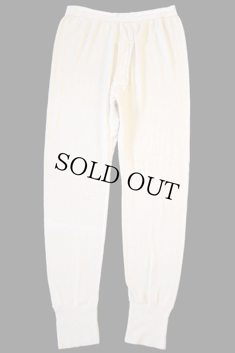 画像2: 80s 米軍 ドロワーズ ウール×コットン インナーパンツ ナチュラル M (2)