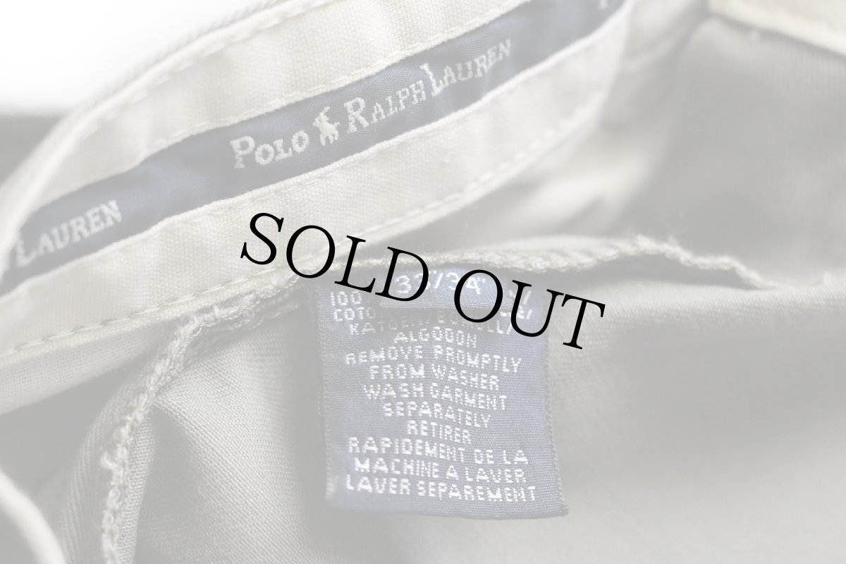 画像6: デッドストック★90s ポルトガル製 ポロ ラルフローレン MARTIN PANT コットン チノパン グレー w33 L34★フリスコ (6)