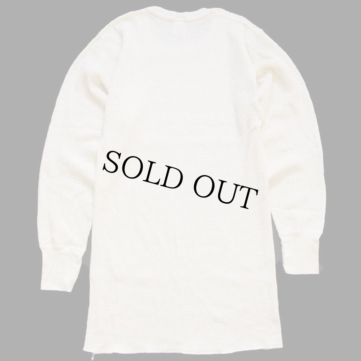 画像3: デッドストック★90s USA製 MORGAN MILLS コットン サーマルシャツ ナチュラル L (3)