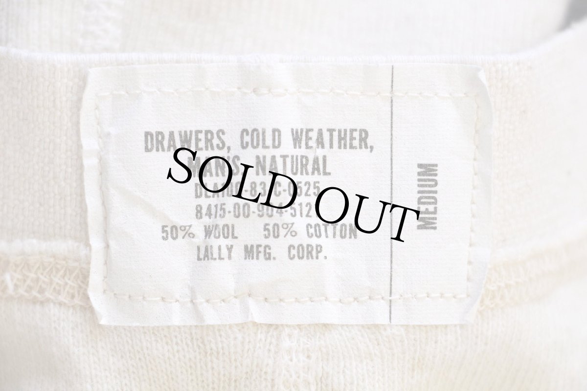 画像6: 80s 米軍 ドロワーズ ウール×コットン インナーパンツ ナチュラル M (6)