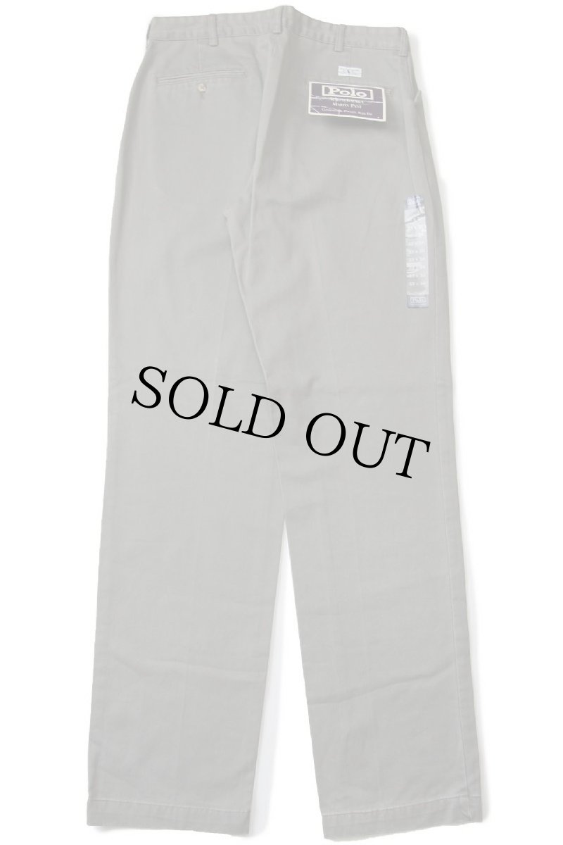 画像3: デッドストック★90s ポルトガル製 ポロ ラルフローレン MARTIN PANT コットン チノパン グレー w33 L34★フリスコ (3)