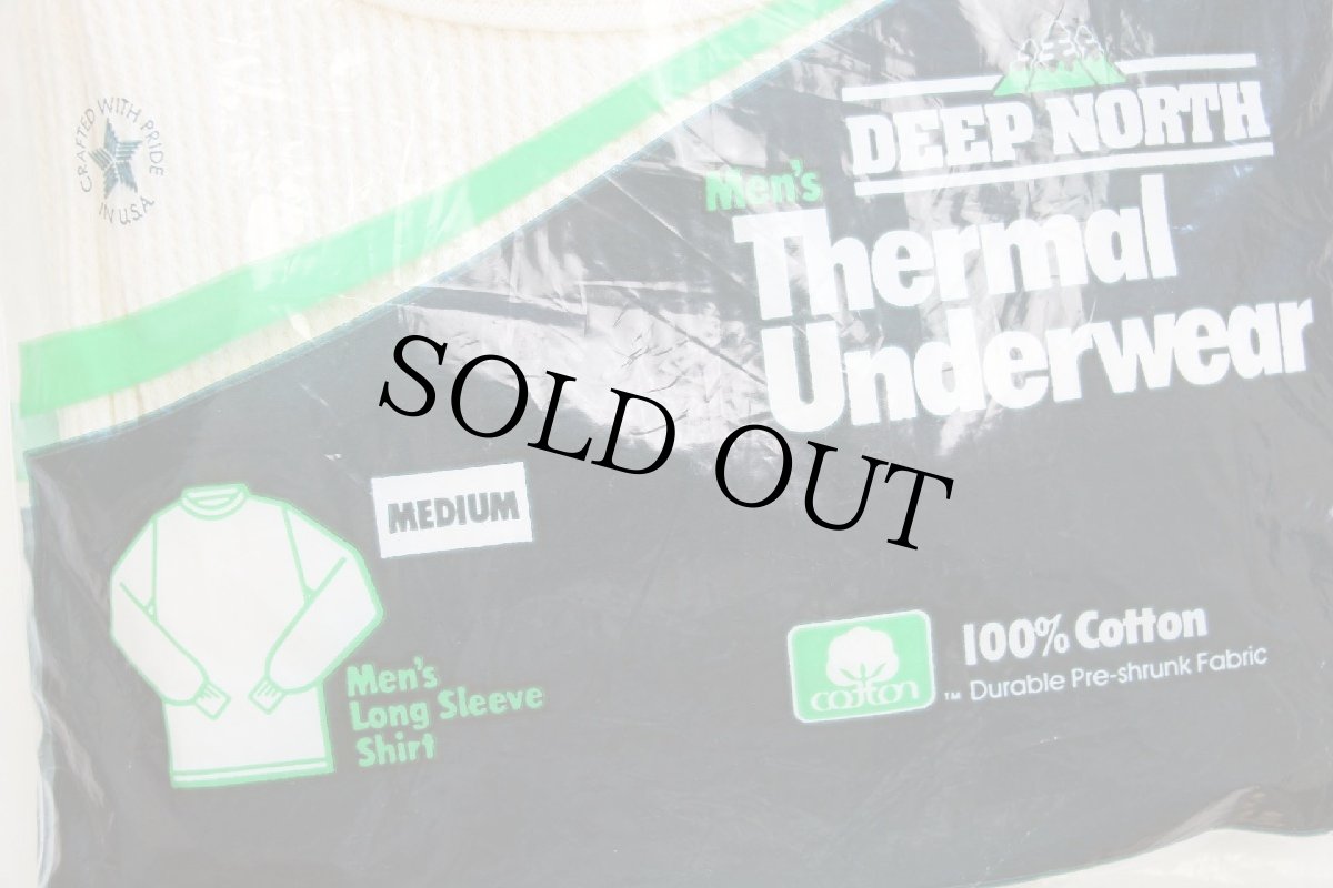 画像3: デッドストック★80s USA製 DEEP NORTH コットン サーマルシャツ ナチュラル M (3)