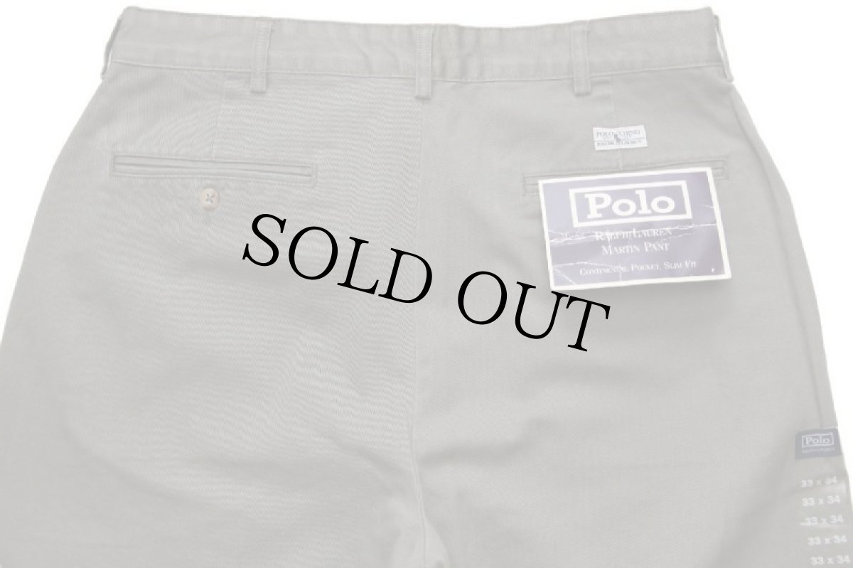 画像5: デッドストック★90s ポルトガル製 ポロ ラルフローレン MARTIN PANT コットン チノパン グレー w33 L34★フリスコ (5)