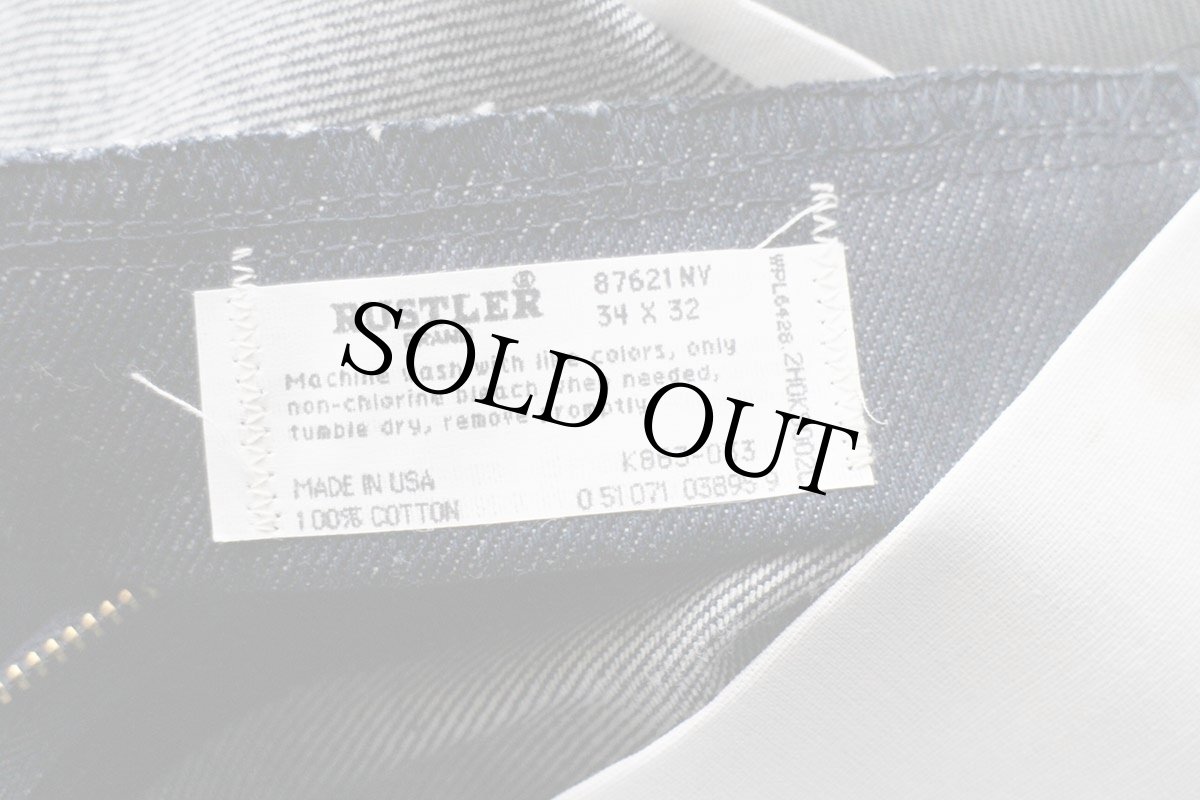 画像6: デッドストック★90s USA製 RUSTLERラスラー 87621NV デニムパンツ w34 L32★Wranglerラングラー (6)