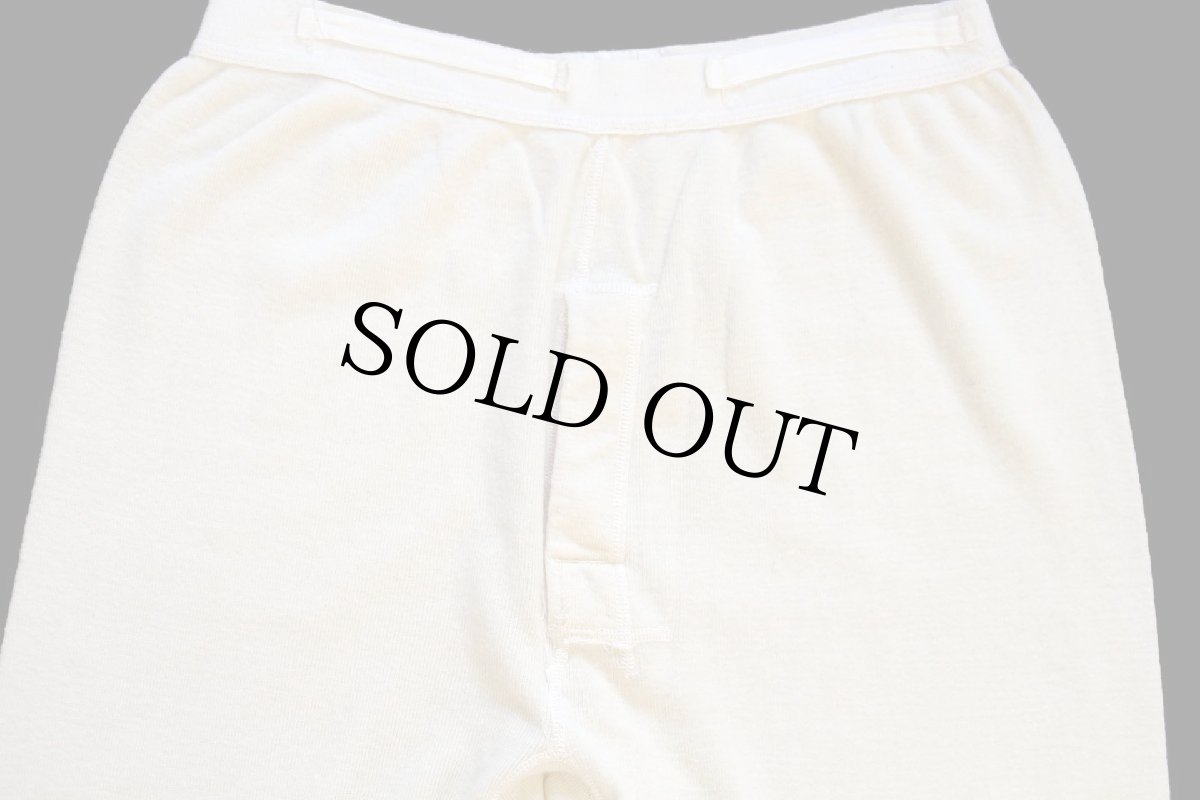 画像4: 80s 米軍 ドロワーズ ウール×コットン インナーパンツ ナチュラル M (4)