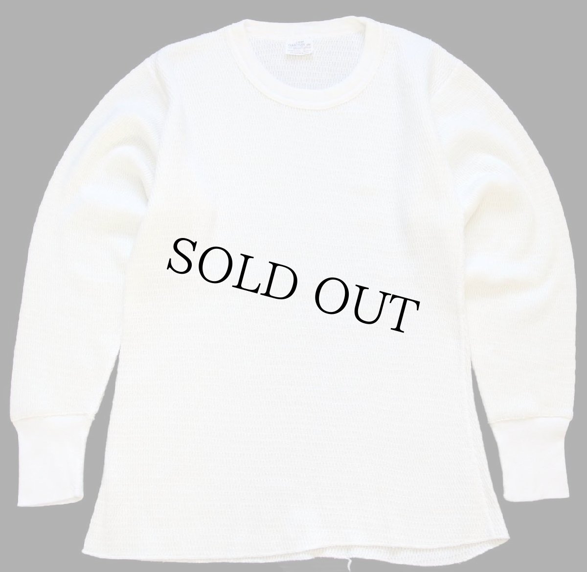 画像2: 80s USA製 OAKTON サーマルシャツ ナチュラル L (2)