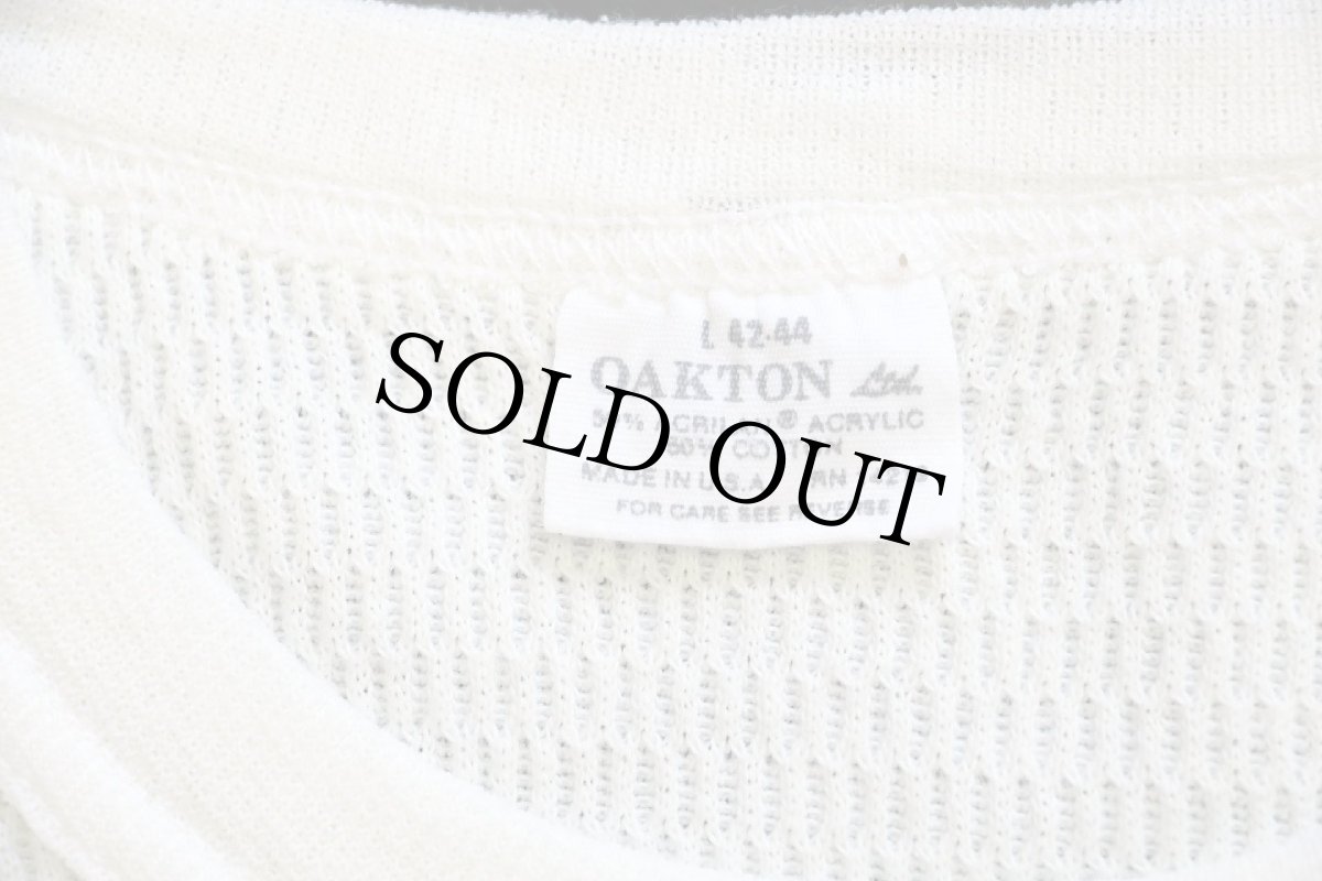 画像5: 80s USA製 OAKTON サーマルシャツ ナチュラル L (5)